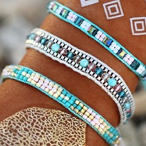 Bohemian Beads Rope Bracelets Set of 3